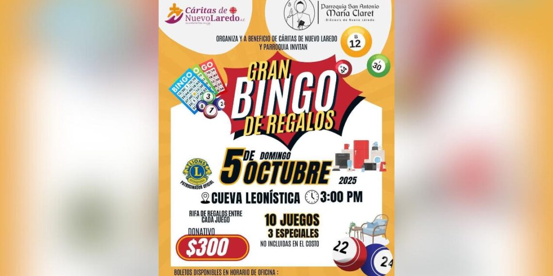 Bingo con Causa de Cáritas Nuevo Laredo