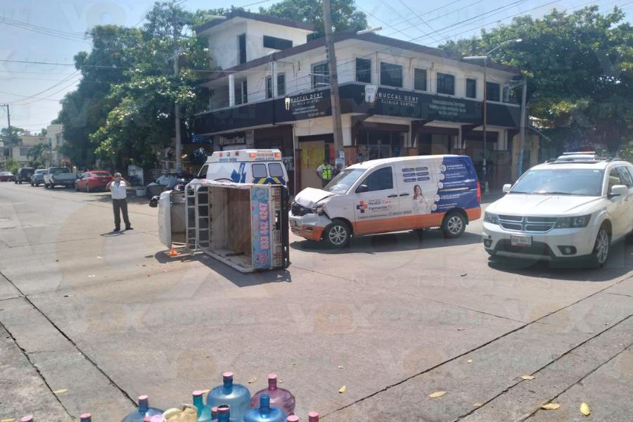 choque con volcadura en ciudad madero
