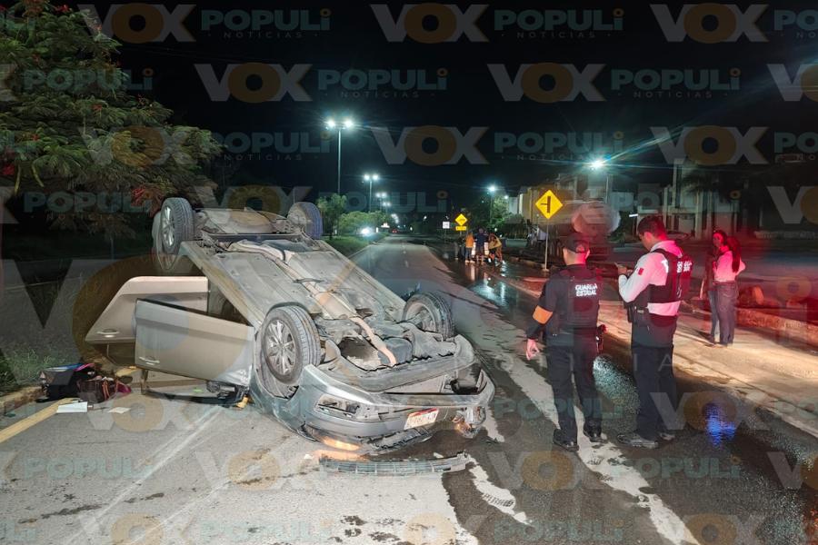 choque con volcadura en victoria