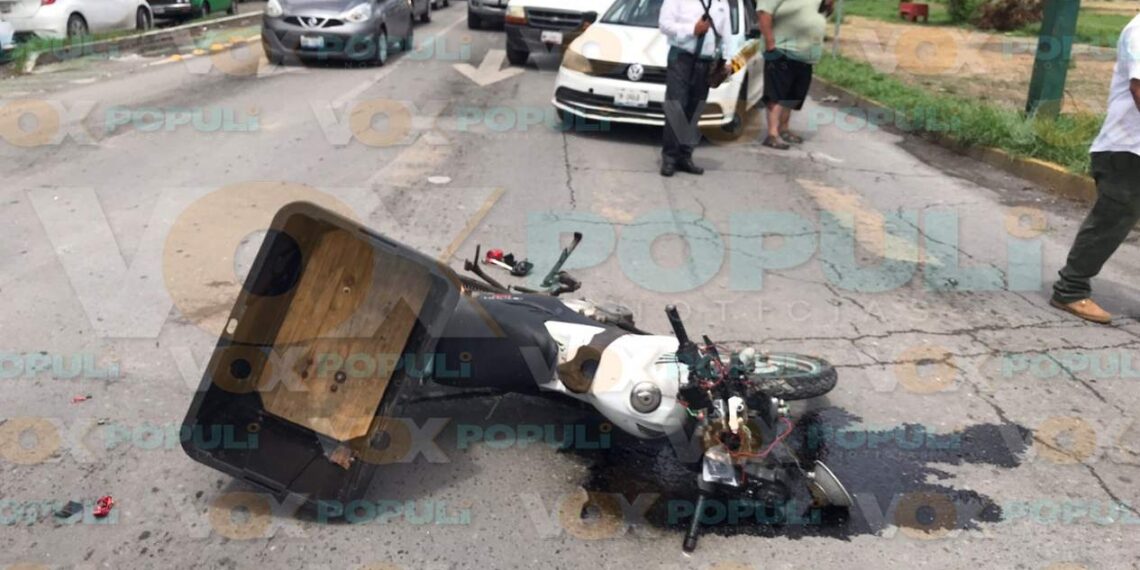 choque contra repartidor en Ciudad Victoria