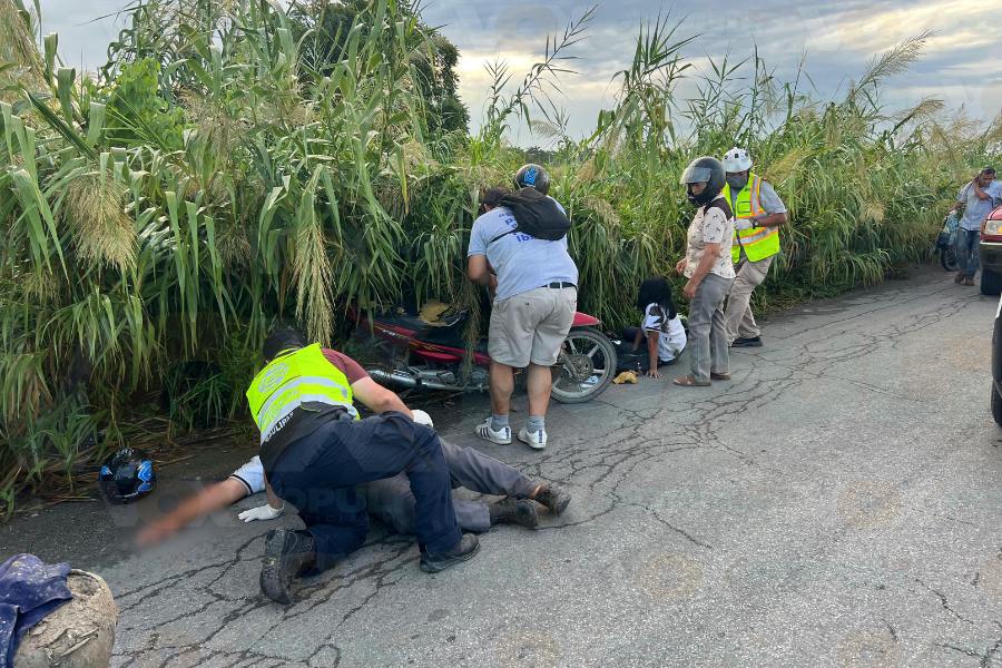 choque de motocicletas en el mante