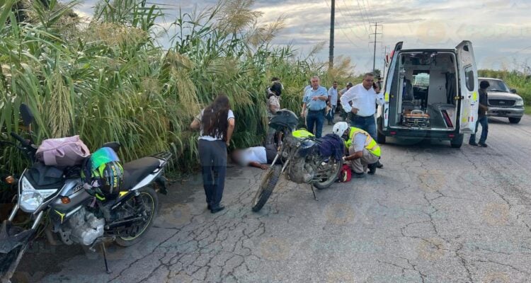 choque de motocicletas en el mante