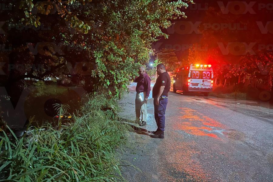 choque de motociclista en el mante