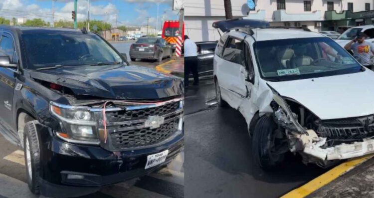 ebrio provoca choque en Matamoros