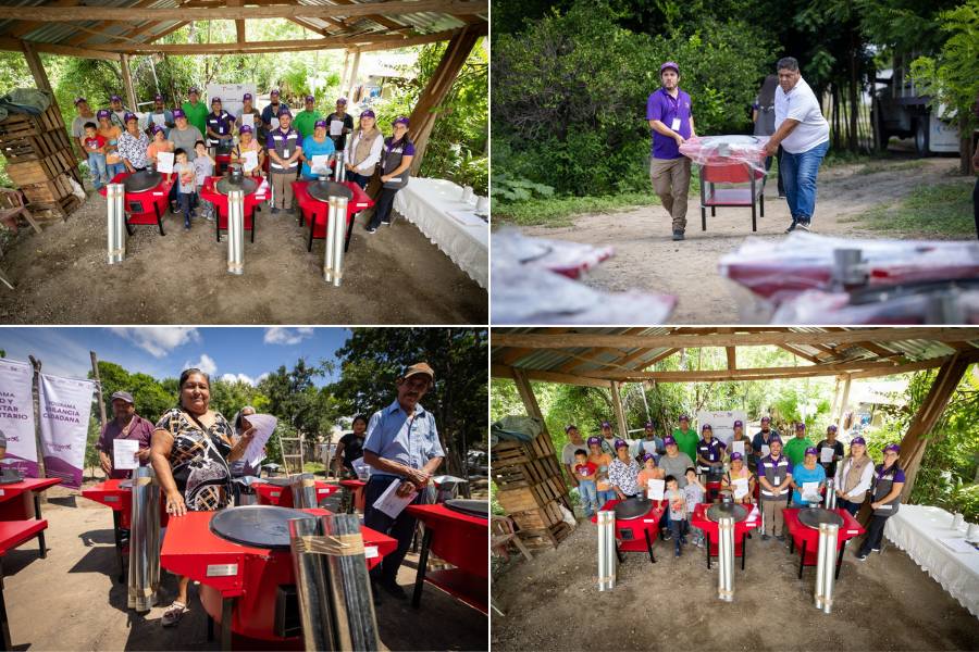 entrega de estufas ecológicas en Llera