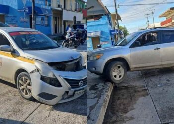 _fuerte choque en el centro de El Mante