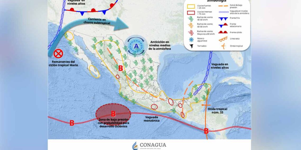 _habrá México fuertes lluvias