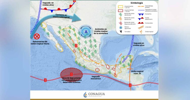 _habrá México fuertes lluvias
