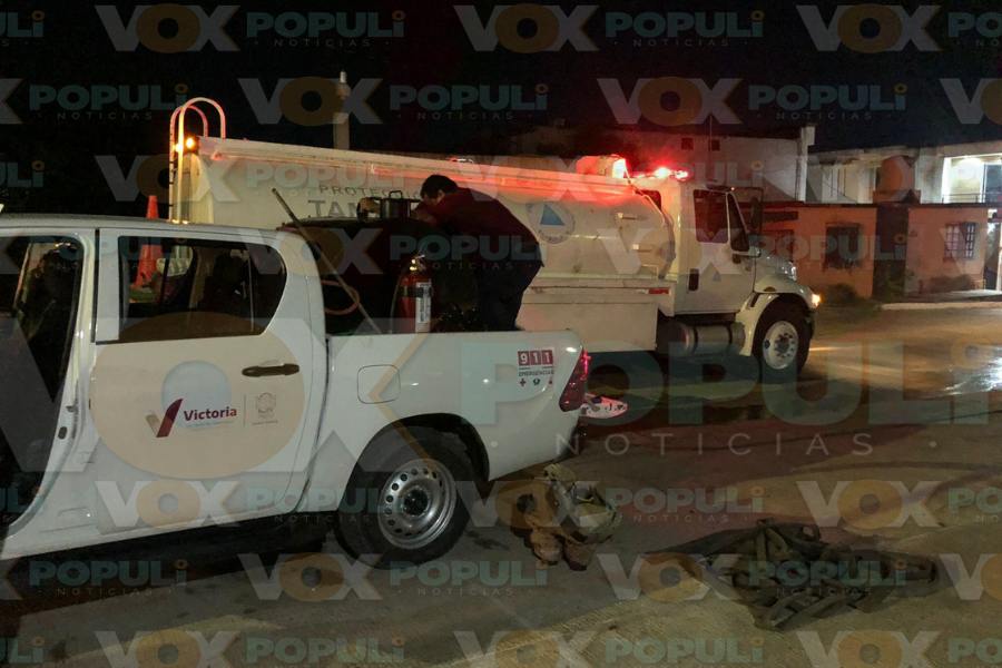 incendio de vehículo en ciudad victoria