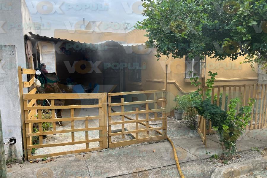 incendio en vivienda del Mante