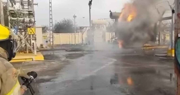 _incendio subestación CFE en Monterrey