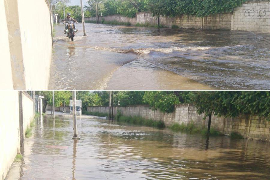 inundaciones en Camino del Arenal en Tampico