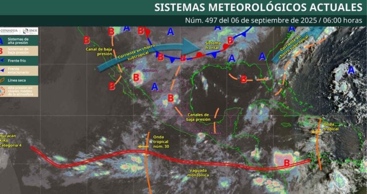 lluvias y vientos en México