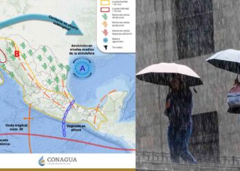 lluvias y vientos en México