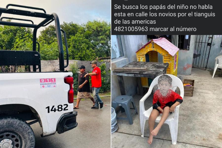 niño deambulando solo en Matamoros