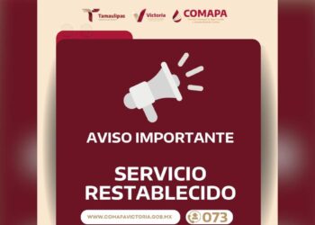 reestablecen suministro de agua en Victoria