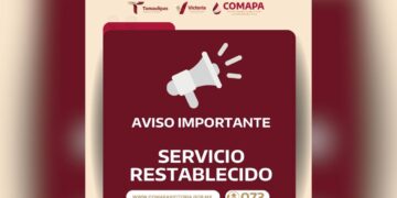 reestablecen suministro de agua en Victoria