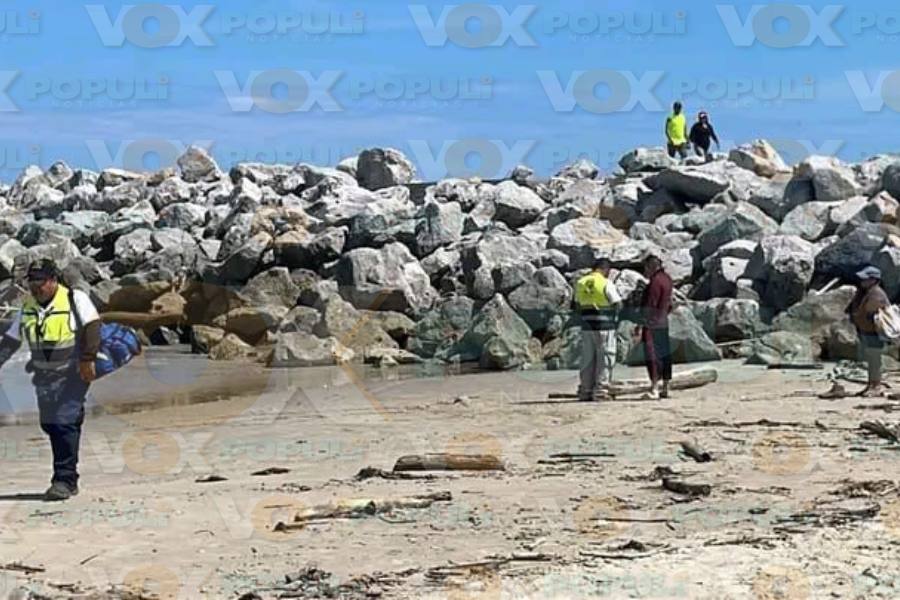 rescate de turista en playa Miramar