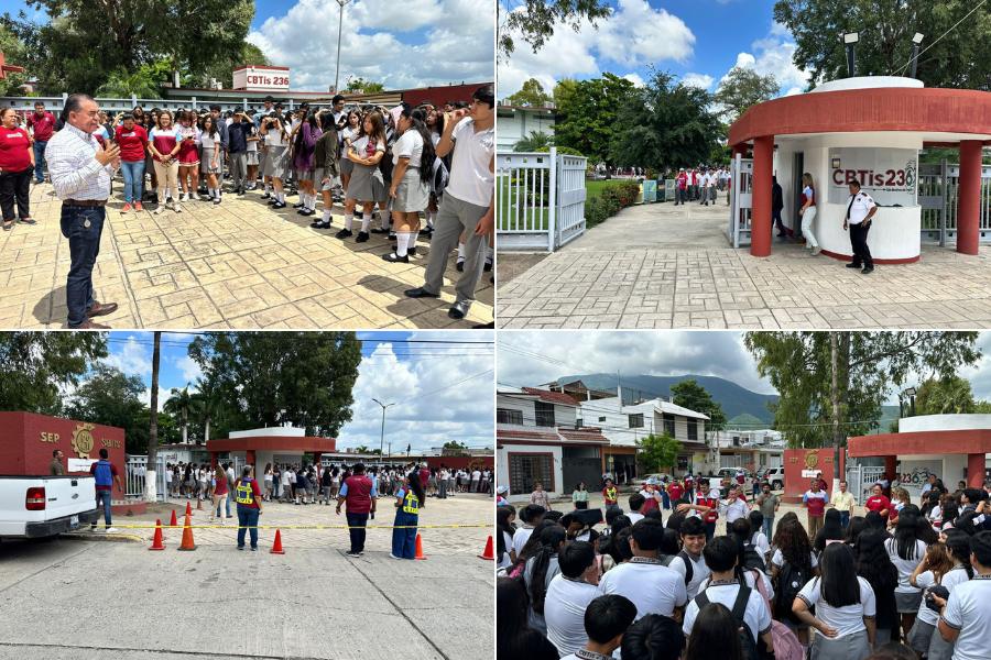 simulacro nacional en cbtis 236