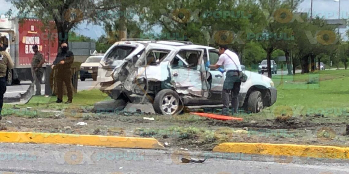 volcadura de unidad militar en Victoria