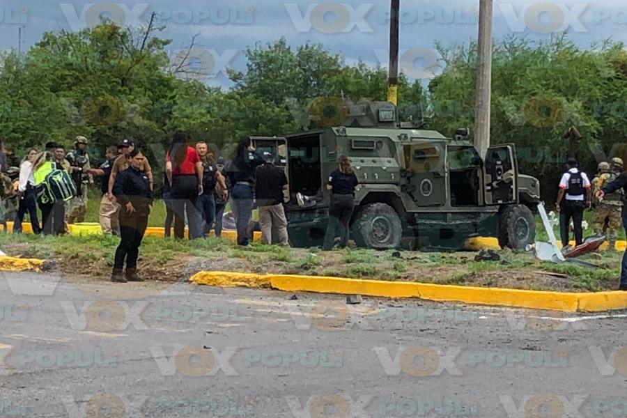 volcadura de unidad militar en Victoria
