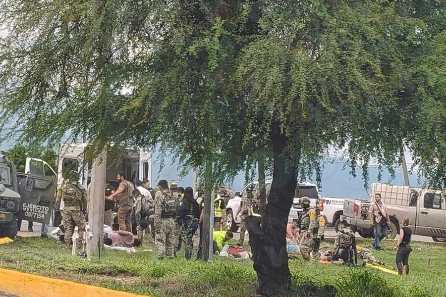 volcadura de unidad militar en Victoria