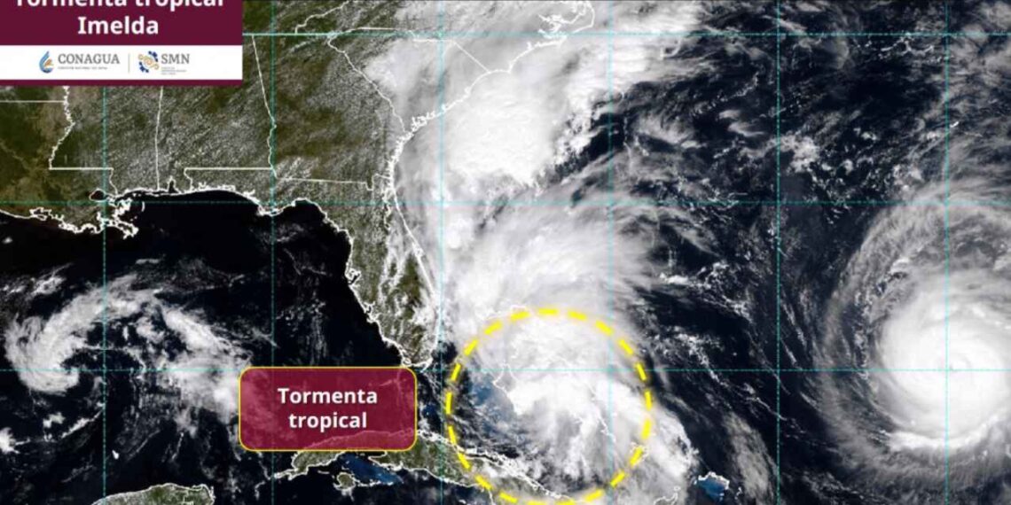 ¿Cuál es la trayectoria de la tormenta tropical Imelda y dónde se encuentra ubicada?