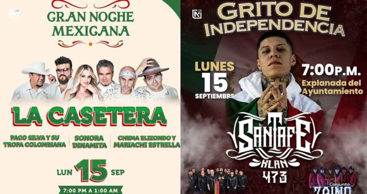 ¿Cuáles artistas estarán en el Grito de Independencia en Nuevo León?