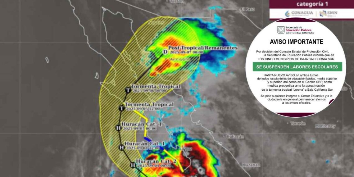 ¿Cuáles estados de México suspenderán las clases debido al Huracán Lorena?