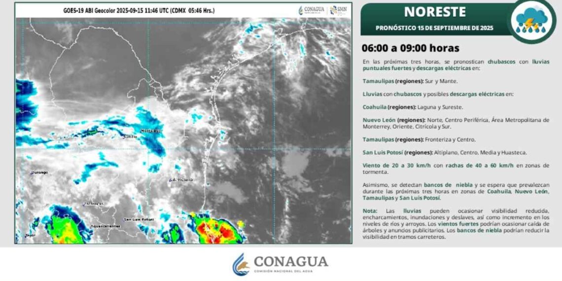 ¿Qué esperar en el clima de Tamaulipas este lunes, según el SMN?