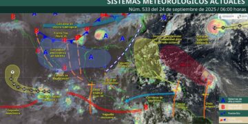 ¿Qué regiones tendrán precipitaciones debido al frente frío No. 4?