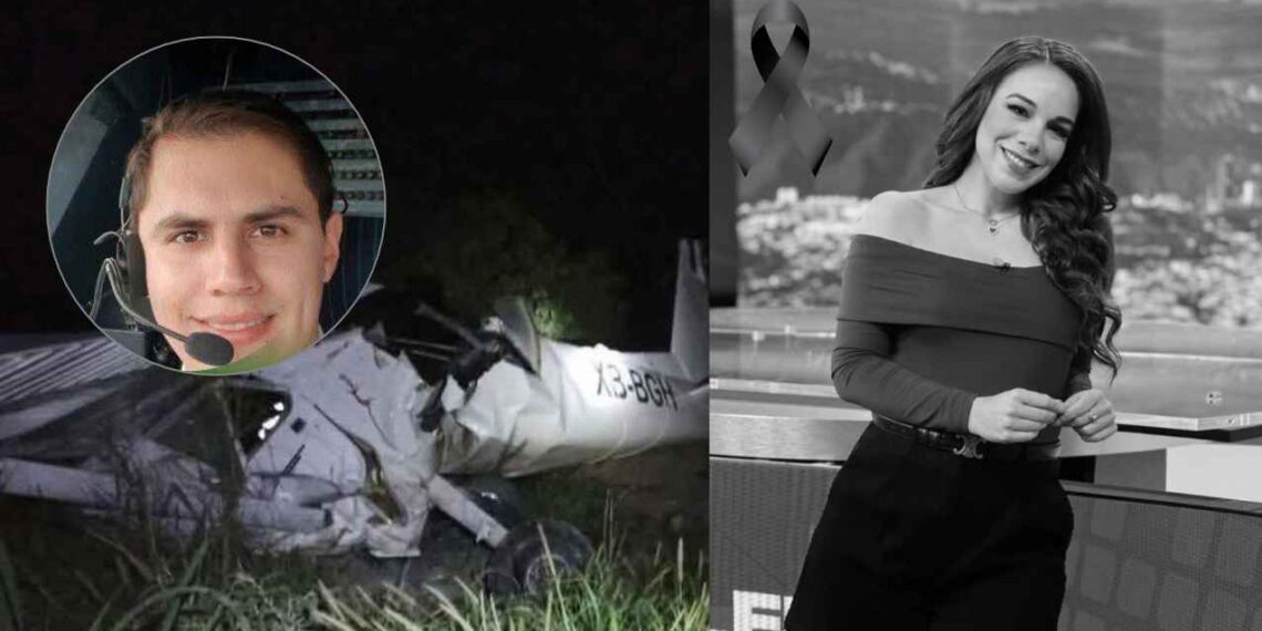 ¿Quién era el piloto que acompañaba a Débora Estrella en la avioneta que se desplomó en García, NL?