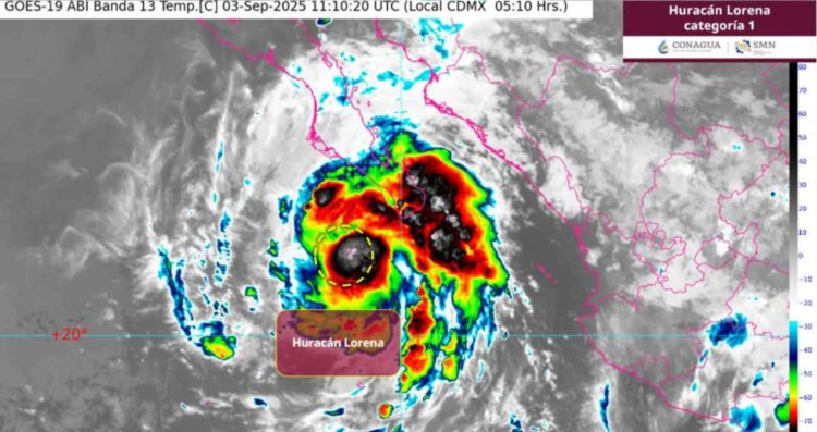 ‘Lorena’ evoluciona a huracán de categoría 1: ¿Hacia dónde se dirige?