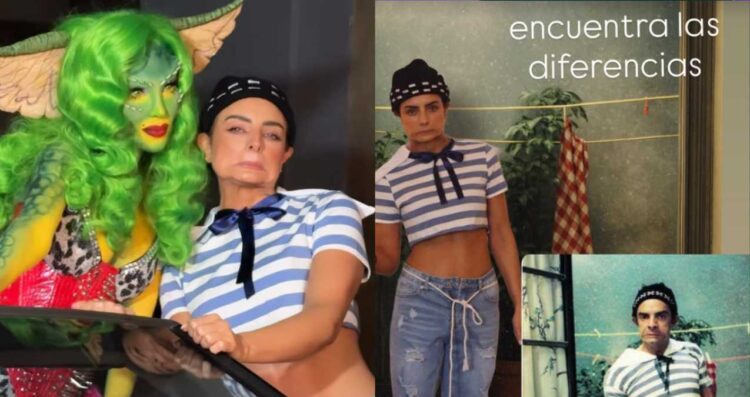 Aislinn Derbez brilla en fiesta de Belinda con disfraz de Aarón Abasolo