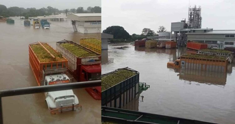 Choferes atrapados en Tuxpan