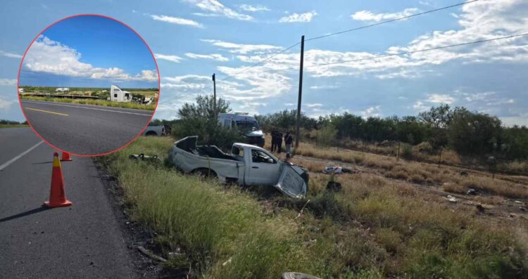 Choque entre tráiler y camionetav