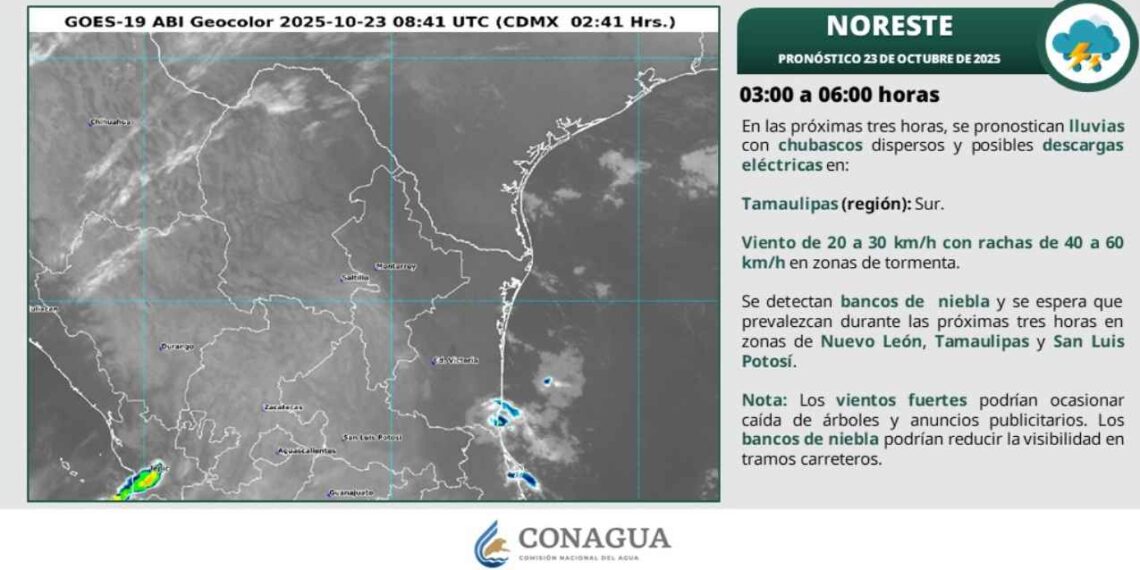 Clima en Tamaulipas: ¿Tormentas y vientos fuertes en varios municipios?