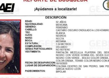 Desaparece mujer en San Pedro