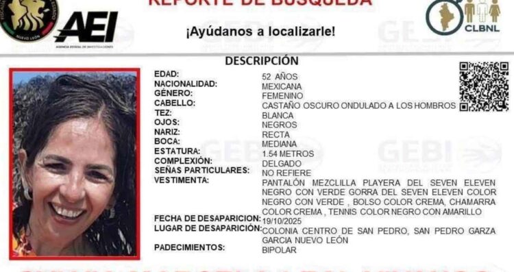 Desaparece mujer en San Pedro