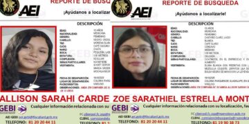 Desaparecen dos jovencitas en Guadalupe, Nuevo León; autoridades solicitan ayuda para localizarlas