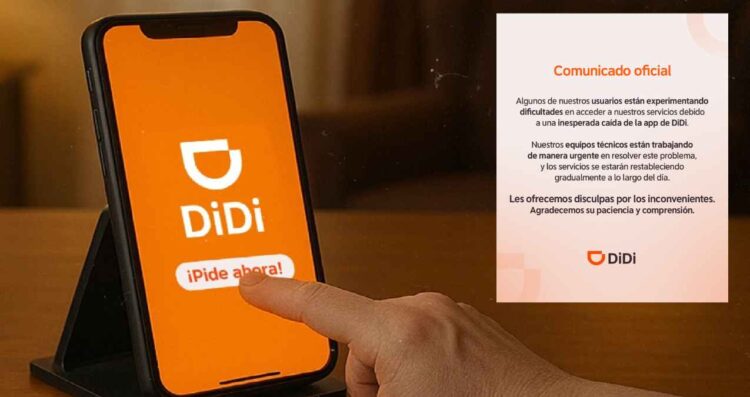 Didi emite comunicado tras fallas en su aplicación