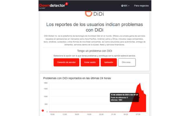Didi se cae a nivel mundial: ¿Cuáles son las fallas que persisten en la aplicación?