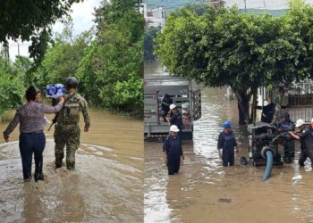 Difunden imágenes de las inundaciones en los municipios de Veracruz ocasionadas por las lluvias