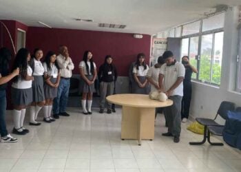 Con apoyo de Protección Civil de Nuevo Laredo, el COBAT 23 impulsa la cultura preventiva