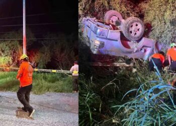 Fatal volcadura en Cadereyta, Nuevo León deja un conductor sin vida