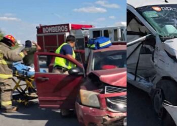 Fuerte choque en Nuevo Laredo