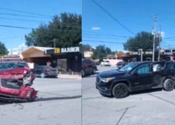 Fuerte choque entre camionetas deja al menos 2 heridos en Río Bravo, Tamaulipas