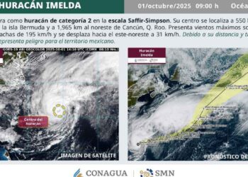 Huracán Imelda alcanza categoría 2 en el Océano Atlántico: ¿Dónde dejará afectaciones?
