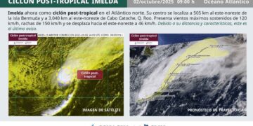 Imelda se degrada a ciclón post-tropical, según el SMN: ¿Dónde se encuentra localizado?