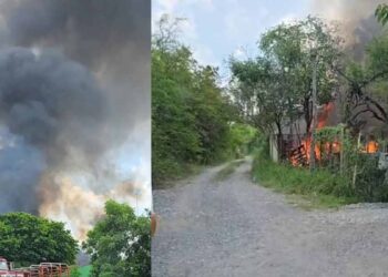 Incendio vivienda en Montemorelos